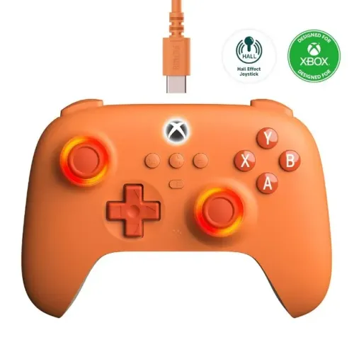 Controle Gamer 8BitDo Ultimate C Cor Laranja Para Xbox, Hall Effect, RGB, XBOX/Windows
