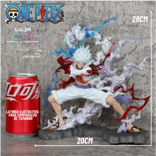Boneco Action Figure One Piece Luffy Gear 5 28cm Novo - Aceitamos OLXPAY e Fazemos Envio