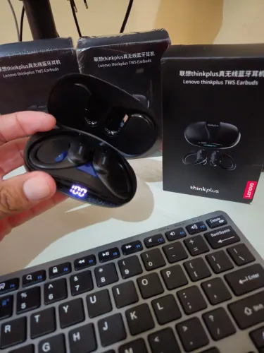 Lenovo XT80 Original - Fone Esportivo Bluetooth 5.3 com Display LED