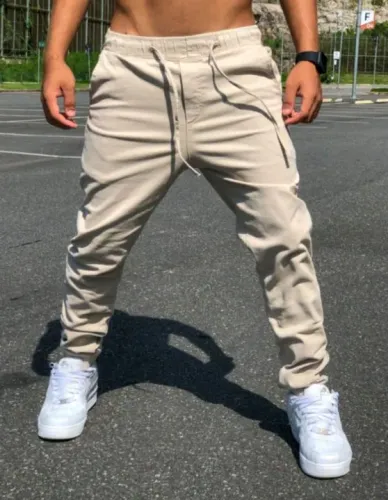 Calça Jogger Masculina Brim