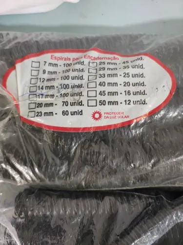 Espiral para encadernação