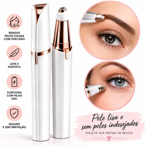 Caneta Depiladora Sobrancelha Elétrico Recarregável Usb.