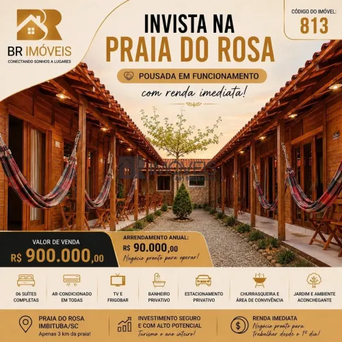 POUSADA EM FUNCIONAMENTO NA PRAIA DO ROSA | ARREND