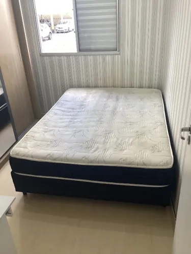 Cama de casal box com colchão