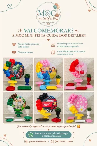 ALUGAMOS KIT MINI FESTA E JOGOS DE MESAS