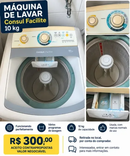 Máquina de lavar Consul 10kg