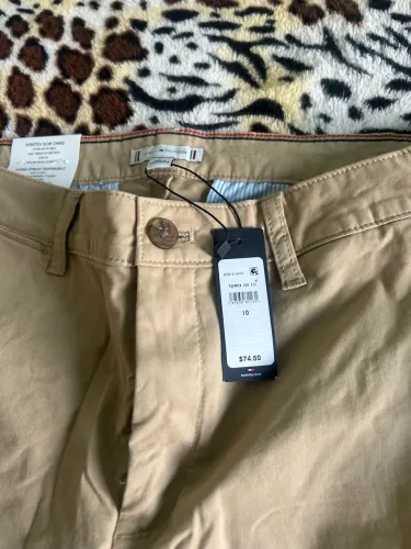 calça chino tommy hilfiger bege 