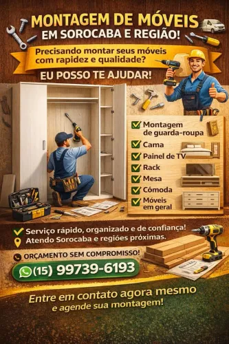 Montagem, desmontar e reparos de móveis novos e usados Sorocaba e região