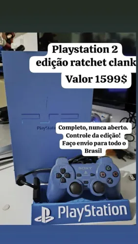 PLAYSTATION 2 RARÍSSIMO EDIÇÃO RATCHET CLANK+ CONTROLE DA EDIÇÃO