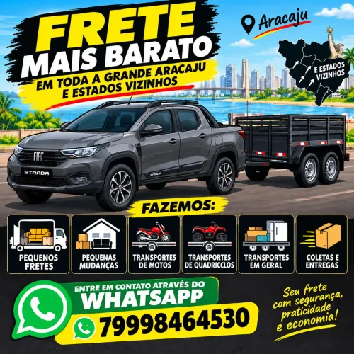 Frete mais barato em toda grande Aracaju.