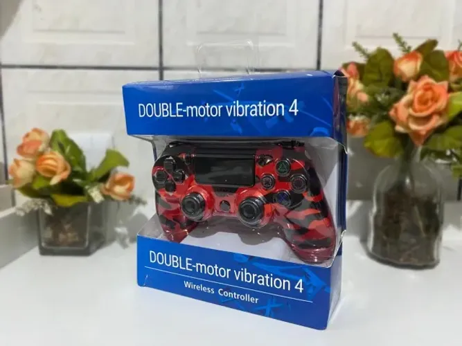 Controle de PS4 Vermelho Camuflado
