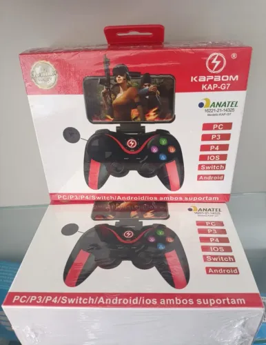 Controle  para celular Gamer Kap-G7 Joystick Android Celular Pc Bluetooth - Kapbom