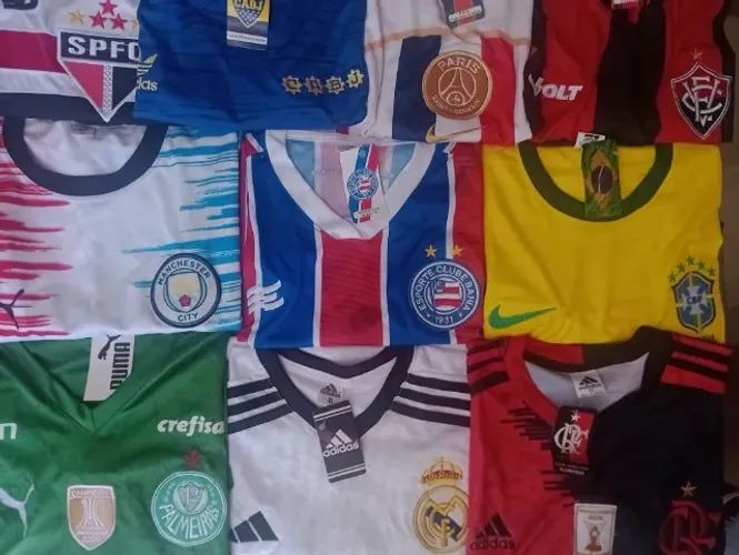 Kit 10 Camisas de time de futebol
