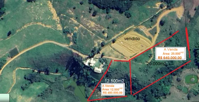 Sítio, área 12.500 m2  Região aproximada Colinas e Condominio Horto Florestal.