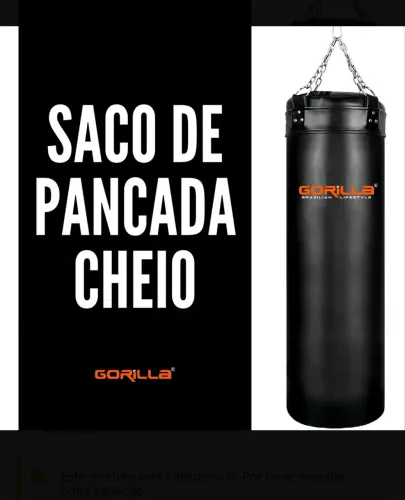 Saco De Pancada 120 Cm Gorilla