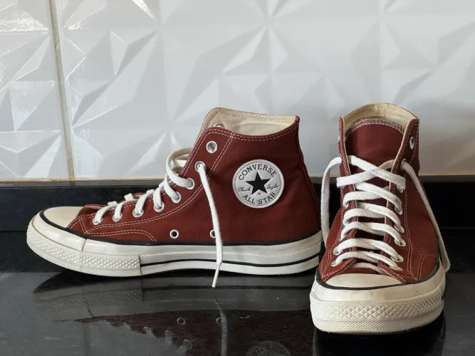 tênis converse all star chuck 70 unissex - bordô/marrom (40) - original. Sem caixa.
