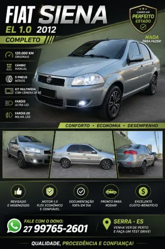 Fiat Siena EL Celeb. 1.0 MPI Fire Flex 8V 4P 2012
