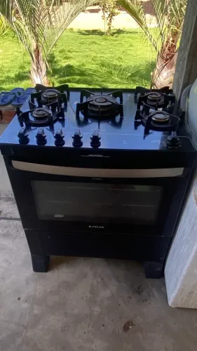 Fogão mesa de vidro 5 bocas semi novo