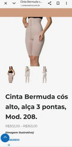 Cinta bermuda modeladora 