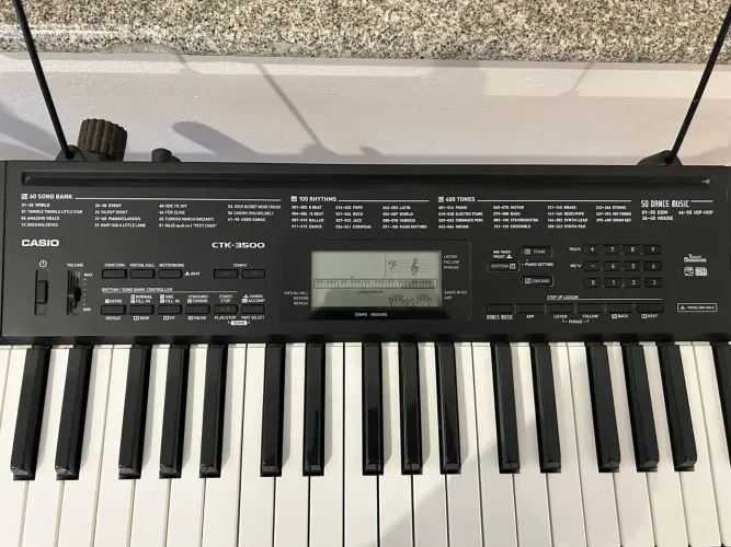 Teclado Musical Casio CTK-3500 61 Teclas com Suporte e Pedal