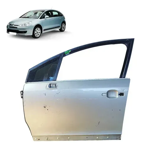 Porta Citroen C4 2007 A 2011 Dianteira Esquerda Com Detalhe Dianteira Esquerda Prateado