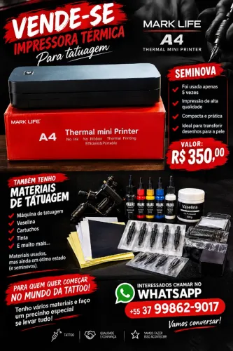 Materiais e equipamentos de tattoo