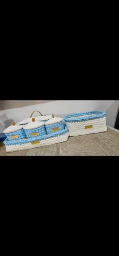 Kit higiene para bebê em crochê