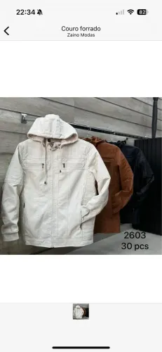 Jaqueta de couro Masculina P ao G3