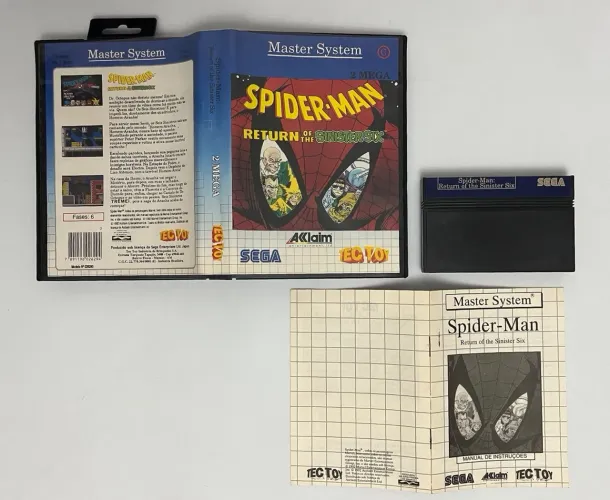 Master System Tec Toy Sega Spider- Man Return of the Sinister Six