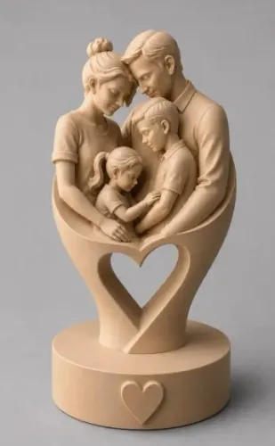 Enfeite Decoração Sala Quarto Estátua Família Abençoada