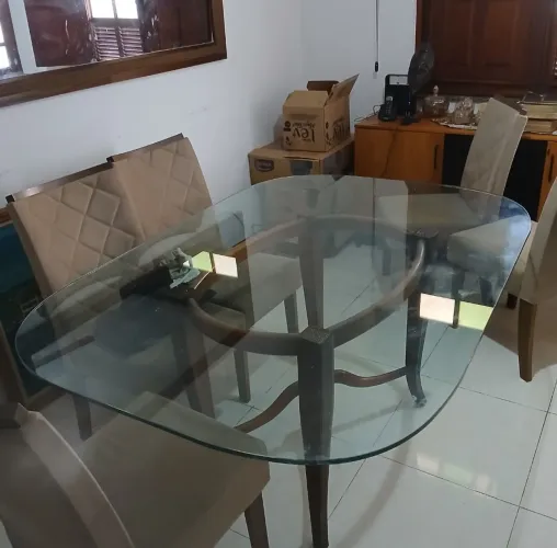 Tampo de mesa de vidro temperado 11mm Sierra