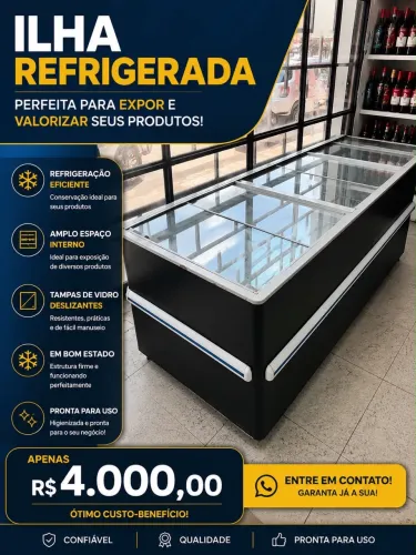 Ilha Refrigeradora 3mts