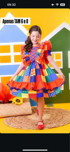 Vestido de São João infantil