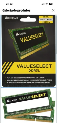 Corsair Kit de memória para laptop 16 GB (2 x 8 GB) 1600 MHz DDR3 SODIMM