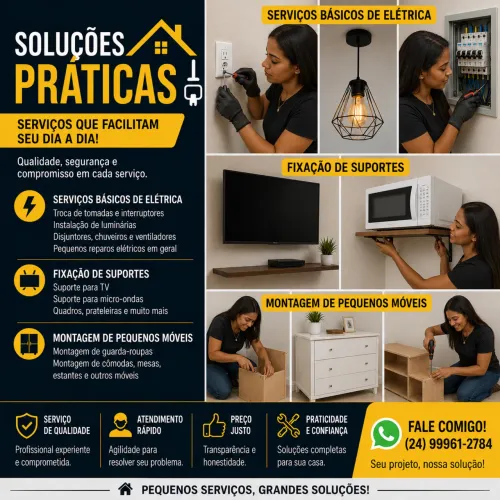 Pequenos serviços eletricos , instalações e montagems 