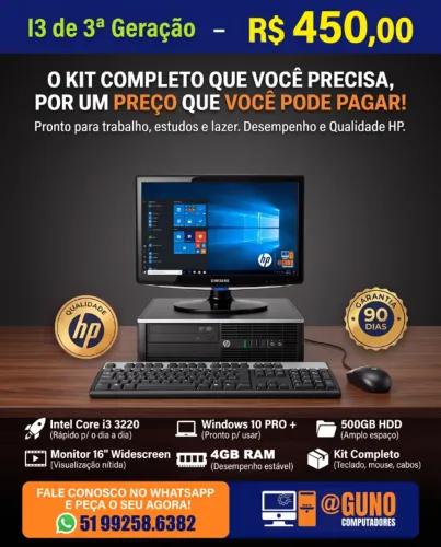 Computador Completo I3 3ª Geração