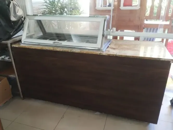 Balcão refrigerado para açaí e guloseimas