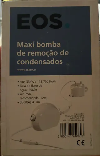 Bomba de Drenagem de Água EOS Maxi Split até 48btus