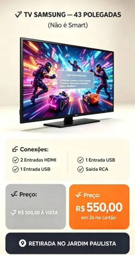 TV SAMSUNG 43 POLEGADAS