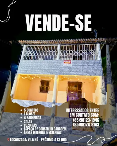 VENDO ESTA CASA - DIVISA DE MARANGUAPE/PALMÁCIA - CE 065 e CE 155