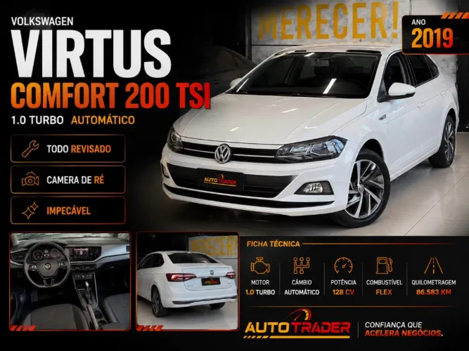 Volkswagen Virtus Comfort. 200 TSI 1.0 Flex 12V AUT 2019