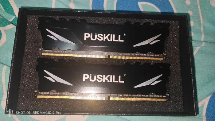 Memória RAM Puskill DDR4 16GB (2x8GB) 2666MHz - Na Caixa / Estado de Novo!