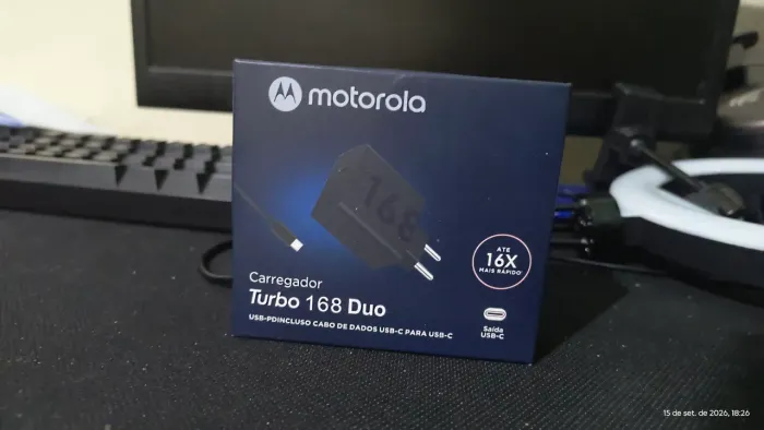 Vendo carregador da Motorola de 168 turbo