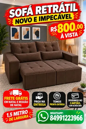 Vende se sofás retrátil novo, entrega grátis em Natal e região, entregamos na sua casa.