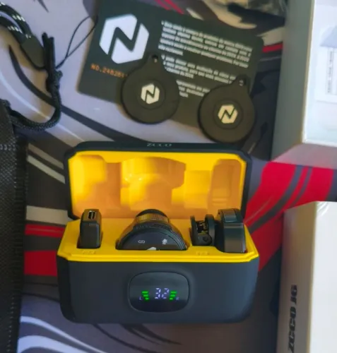 Microfone de lapela Profissional<br>para criadores de conteúdo