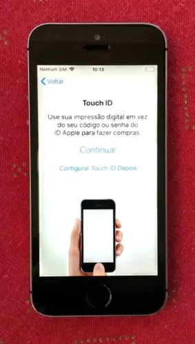 Celular Antigo iPhone 5S (Modelo A1457) Cinza / Preto (Com Cabo Lightning) - Funcionando