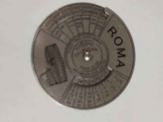 EXOTICO CALENDÁRIO ROMANO ROTATIVO 2007-2056 EM ALUMINIO