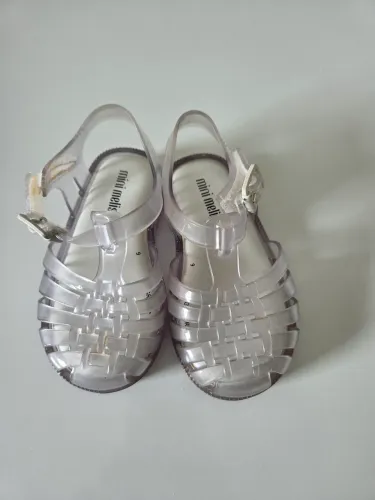 Mini Melissa Possession Glitter / Transparente - Tamanho 19 (Em Perfeito Estado))