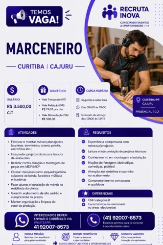 Marceneiro - Móveis Planejados | Curitiba/PR