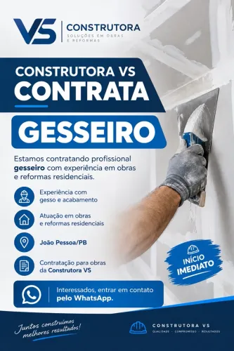 Contrata-se Gesseiro